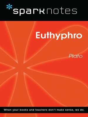 cover image of Euthyphro (SparkNotes Philosophy Guide)